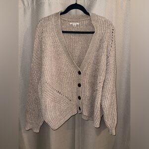 Tan/Brown American Eagle Cardigan. XL